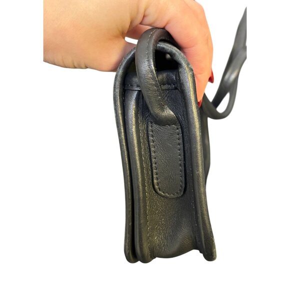 Classic Coach Mini Leather Crossbody Bag In Black With Gold Hardware - Picture 4 of 9